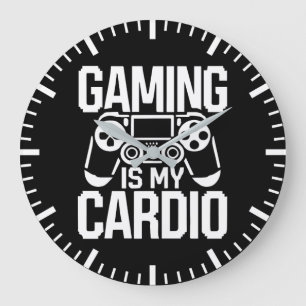 ゲームは私の心 – ゲーマーおもしろいユーモア ラージ壁時計