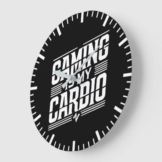 ゲームは私の心 – ゲーマーおもしろいユーモア ラージ壁時計 (傾斜)