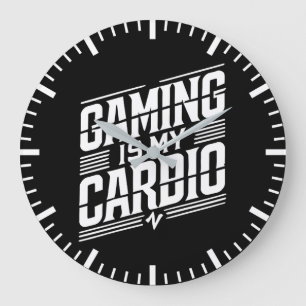 ゲームは私の心 – ゲーマーおもしろいユーモア ラージ壁時計