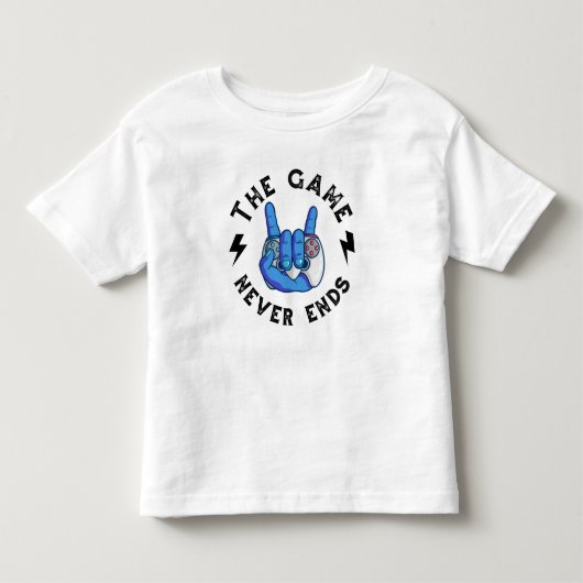 ゲームは終わらない トドラーTシャツ (正面)