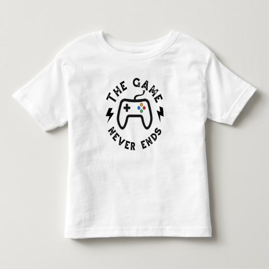 ゲームは終わらない トドラーTシャツ (正面)
