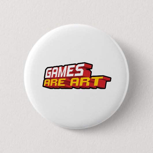 ゲームは芸術-ゲーマーの賭博のビデオゲームです 缶バッジ (正面)