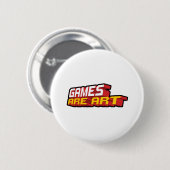 ゲームは芸術-ゲーマーの賭博のビデオゲームです 缶バッジ (正面&裏面)