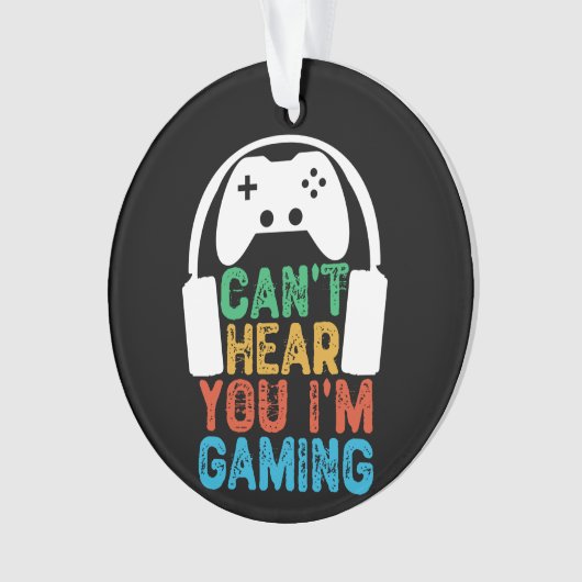 ゲームをしているのが聞こえない オーナメント (正面)