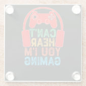 ゲームをしているのが聞こえない ガラスコースター (裏面)