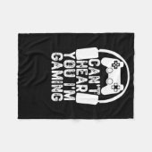 ゲームをしているのが聞こえない フリースブランケット (正面(横))