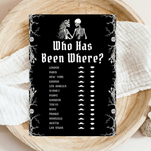 ゲームをしてきたゴシック様式のハロウィーンのスケルトン 招待状