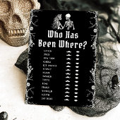 ゲームをしてきたゴシック様式のハロウィーンのスケルトン 招待状