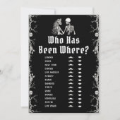 ゲームをしてきたゴシック様式のハロウィーンのスケルトン 招待状 (正面)