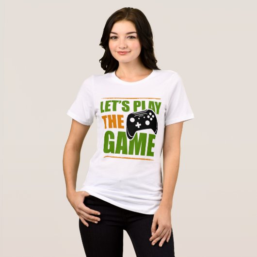 ゲームをしよう トライブレンドTシャツ (正面全面)