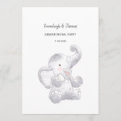 ゲームをする母のためのアドバイスベビー象カード プログラム (裏面)