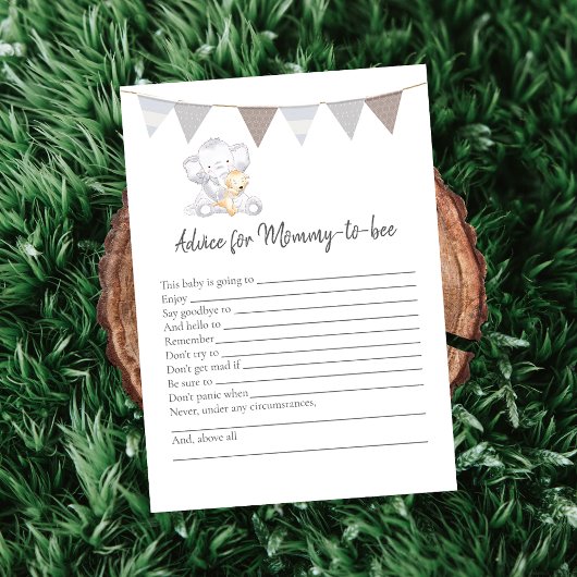 ゲームをする母のためのアドバイスベビー象カード プログラム