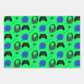 ゲームをテーマにした誕生日 ラッピングペーパーシート (正面3)