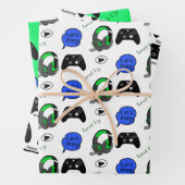 ゲームをテーマにした誕生日 ラッピングペーパーシート (インサイチュ)