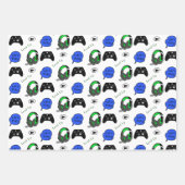 ゲームをテーマにした誕生日 ラッピングペーパーシート (正面)