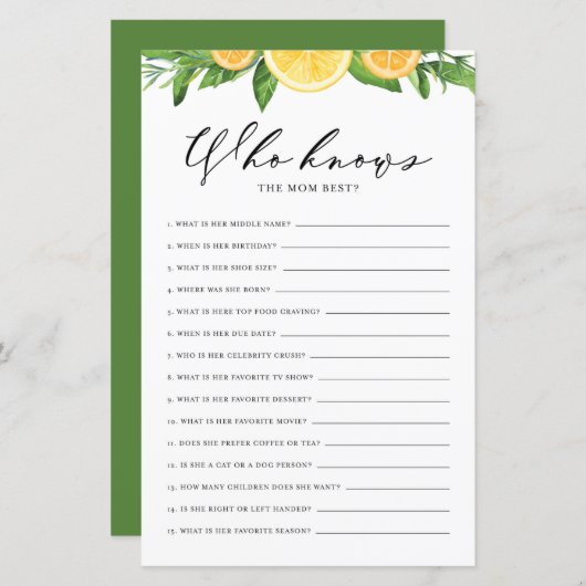 ゲームをママに知っているレモンとミ最高のカン (正面/裏面)