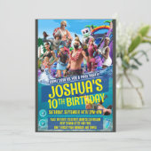 ゲームをモチーフにした招待状 招待状 (スタンド正面)