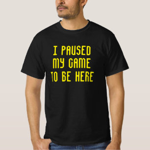 ゲームを一時停止しおもしろいてVideo Gamer T-Sh Tシャツ