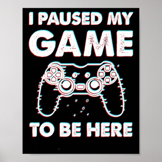 ゲームを一時停止してここにビデオゲーマー誕生日G ポスター (正面)