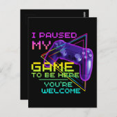 ゲームを一時停止してここに来たんだ よかったらどうぞ  ポストカード (正面/裏面)