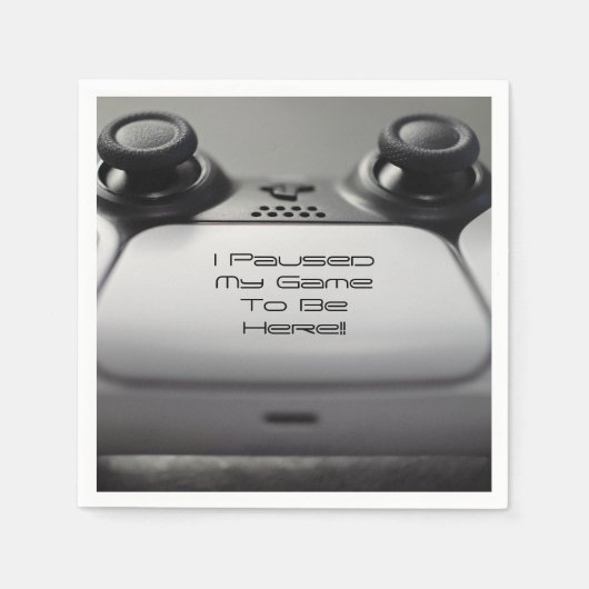 「ゲームを一時停止してここに来た」ゲーム誕生日 スタンダードカクテルナプキン (正面)