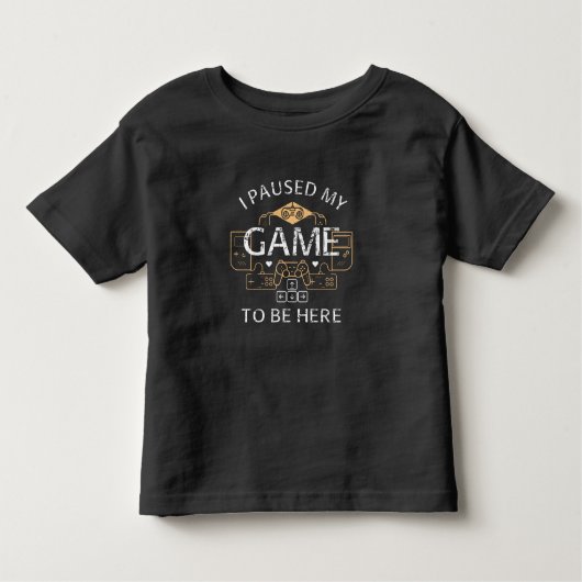 ゲームを一時停止してここに来る トドラーTシャツ (正面)