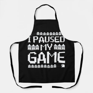 ゲームを一時停止してここにPixel Gamerをフォント エプロン