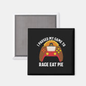 ゲームを一時停止してパイを食べることに没頭したゲーマーの感謝祭 マグネット (正面/裏面)