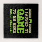 ゲームを一時停止してビデオおもしろいゲーマー ジグソーパズル (横)