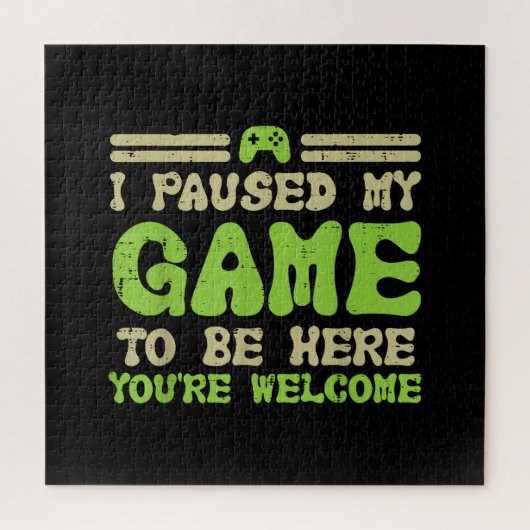 ゲームを一時停止してビデオおもしろいゲーマー ジグソーパズル (縦)