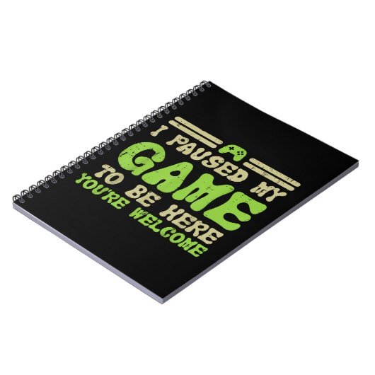 ゲームを一時停止してビデオおもしろいゲーマー ノートブック (左側)