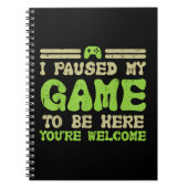 ゲームを一時停止してビデオおもしろいゲーマー ノートブック (正面)