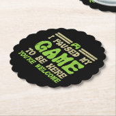 ゲームを一時停止してビデオおもしろいゲーマー ペーパーコースター (アングル)