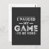 ゲームを一時停止して、ここにグラフィック皮肉なおもしろい ポストカード (正面/裏面)