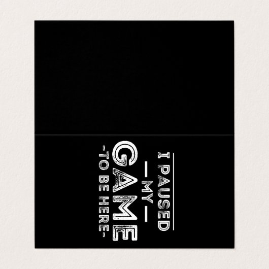 ゲームを一時停止して、ここにグラフィック皮肉なおもしろい 名刺 (外部フラット)