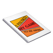 ゲームを一時停止してVideo Gamer Shirt ノートブック (右側)