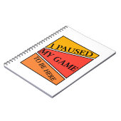 ゲームを一時停止してVideo Gamer Shirt ノートブック (左側)