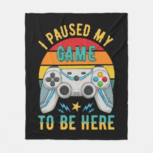 ゲームを一時停止しました フリースブランケット (正面)