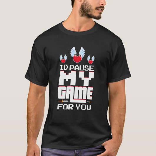 ゲームを一時停止する Tシャツ (正面)