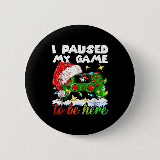 ゲームを一時停止中 クリスマス ナッツクラッカー人形 楽しいB 缶バッジ (正面)