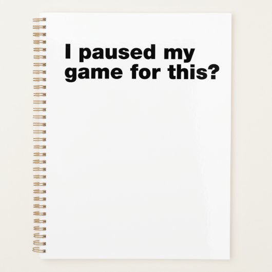 ゲームを中断した？ プランナー手帳 (正面)