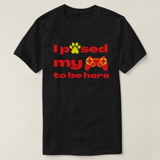 ゲームを中断してゲームに参加おもしろいした Tシャツ (デザイン正面)