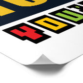 ゲームを中断してゲームの好きおもしろいな人に会った ポスター (角)