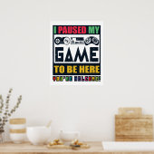 ゲームを中断してゲームの好きおもしろいな人に会った ポスター (キッチン)