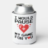 ゲームを中断してゲームハート 缶クーラー (缶正面)