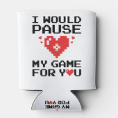 ゲームを中断してゲームハート 缶クーラー (裏面)