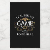 ゲームを中断して来た フードラベル (シングルラベル)