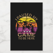 ゲームを中断して来た フードラベル (シングルラベル)