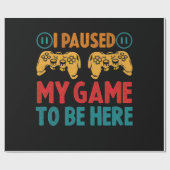 ゲームを中断して皮肉を込めおもしろいた ラッピングペーパー (フラット)