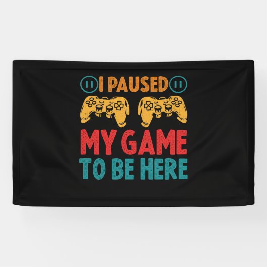 ゲームを中断して皮肉を込めおもしろいた 横断幕 (横)